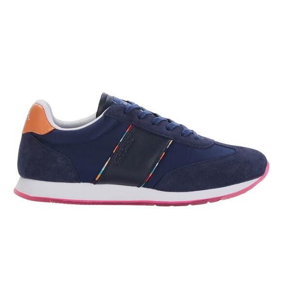 Paul Smith Booker Trainers Womens 6 Navy Blue Suede Low Profile Slim Sneakers - Picture 1 of 10